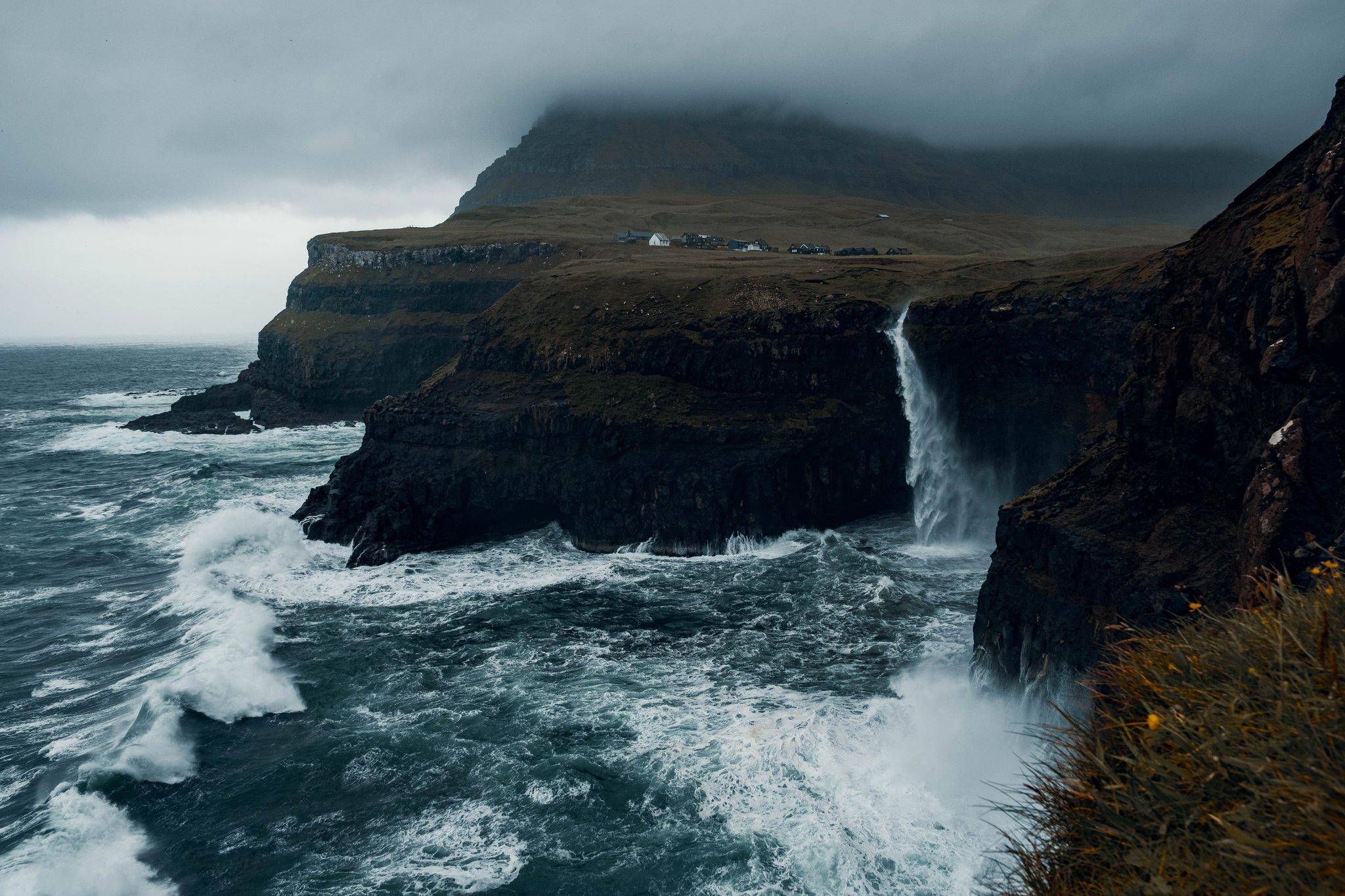 Múlafossur in the Faroe Islands, photographed by Odin Oddekalv